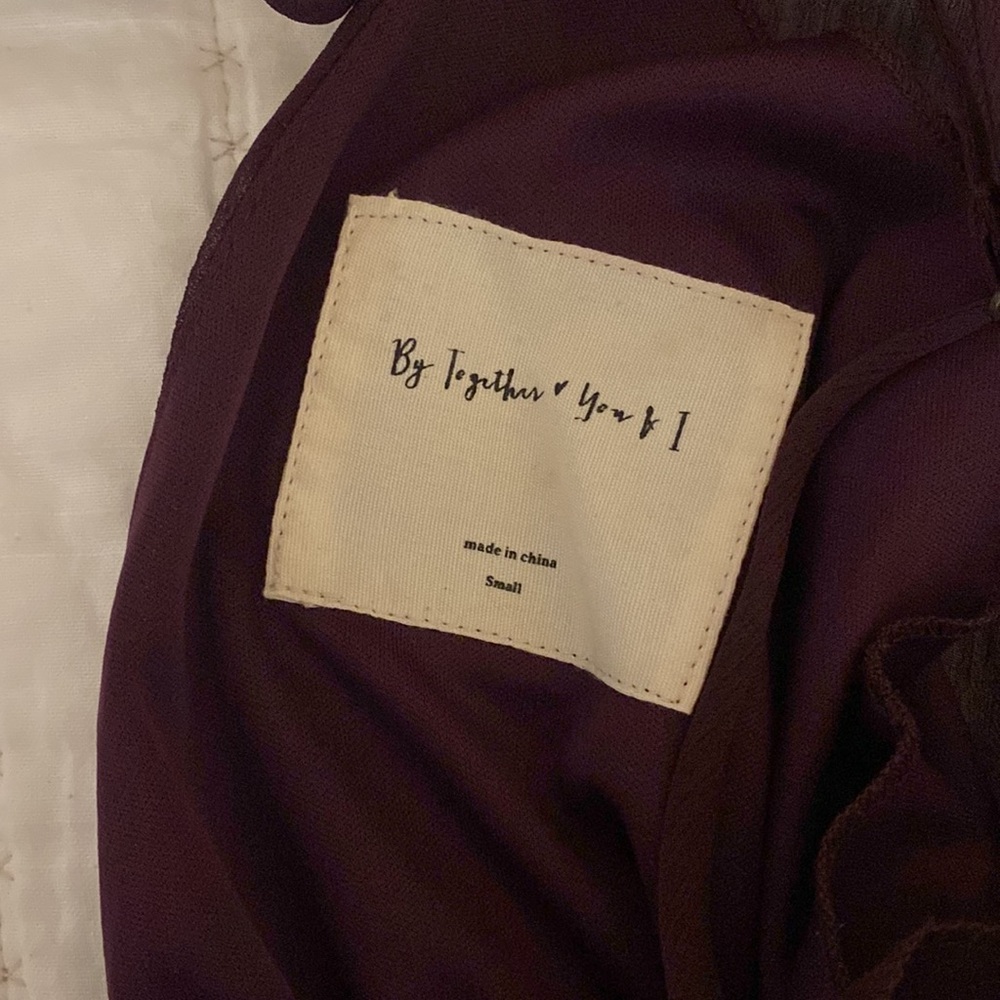 Purple Ruffle Cold Shoulder Romper - Picture 2 of 3
